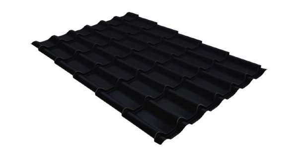 Металлочерепица классик GL 0,5 Velur20 RAL 9005 черный купить в Ростове