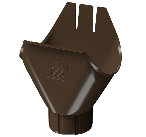 Воронка желоба D125 Döcke STAL PREMIUM Каштан, (RAL 8017) купить в Ростове