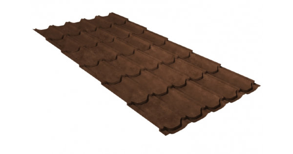 Металлочерепица квинта плюс 0,45 Safari Twincolor Brown купить в Ростове