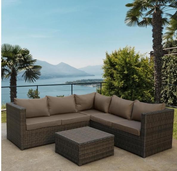 Комплект мебели AFINA плетеной из иск. ротанга YR825A Brown/Beige купить в Ростове
