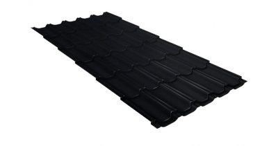Металлочерепица квинта плюс GL 0,5 Velur20 RAL 9005 черный