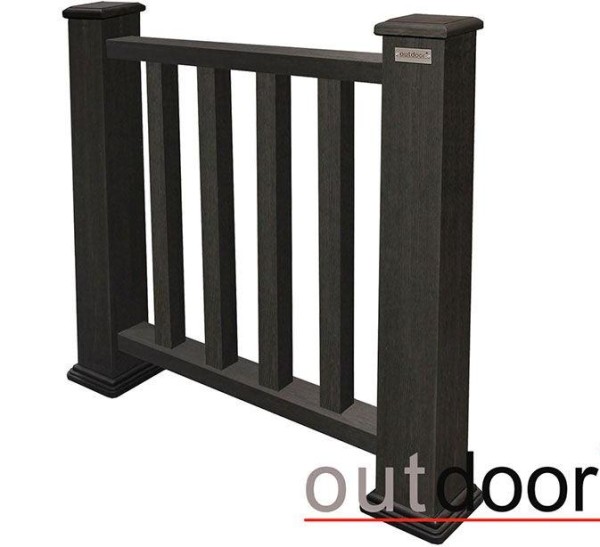 Ограждение из ДПК Outdoor Классик 3D STORM чёрный купить в Ростове