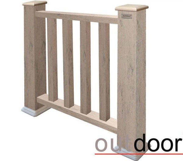 Ограждение из ДПК Outdoor Классик 3D STORM серый микс купить в Ростове
