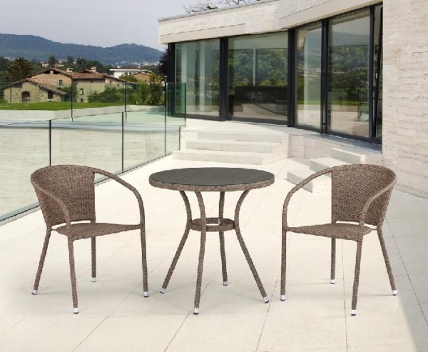 Комплект плетеной мебели AFINA из иск. ротанга T282ANT/Y137C-W56 Light Brown 2Pcs купить в Ростове