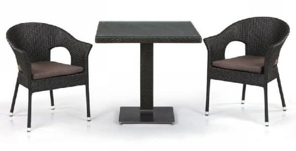 Комплект плетеной мебели AFINA из иск. ротанга T605SWT/Y79A-W53 Brown 2Pcs купить в Ростове
