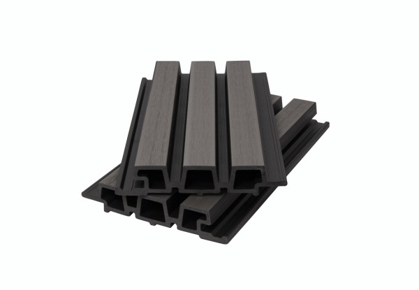 Фасадная панель брусковая двухцветная co-extrusion, grey dark купить в Ростове