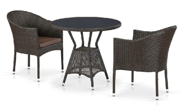 Комплект плетеной мебели AFINA из иск. ротанга T707ANS/Y350-W53 Brown 2Pcs купить в Ростове