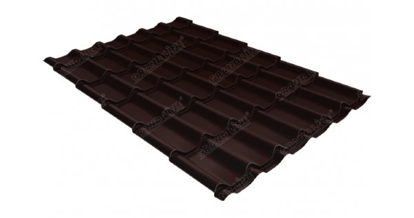 Металлочерепица классик GL 0,5 Quarzit RAL 8017 шоколад Metallic купить в Ростове